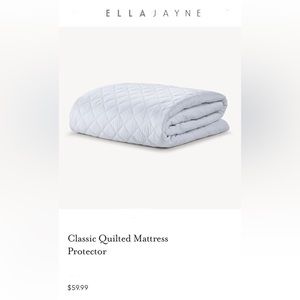 New . . .  Ella Jayne Classic Quilted Mattress Protector  |  White